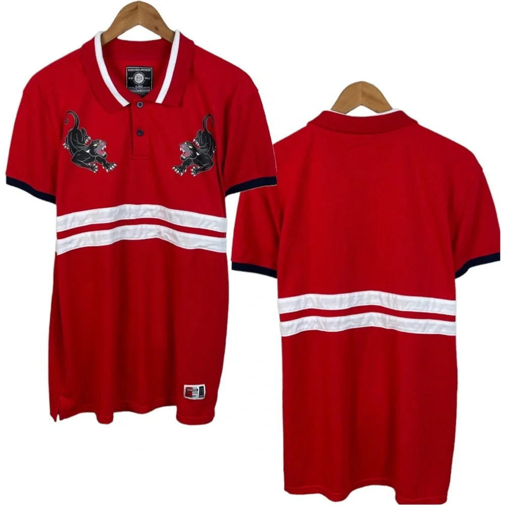 PO71 Mens Bleecker & Mercer Streetwear Short Sleeve Polo Shirt XL